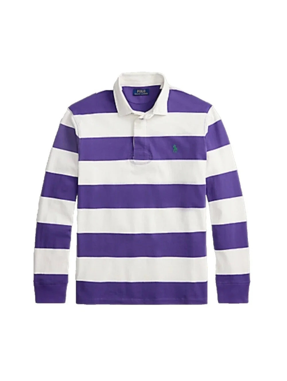 Polo Ralph Lauren The Iconic Rugby Shirt Mens XL Purple/White Long Sleeve NWOT